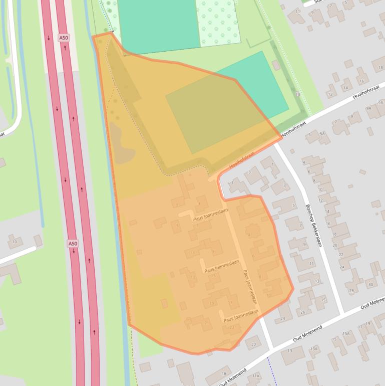 Kaart van postcodegebied 5401AH.