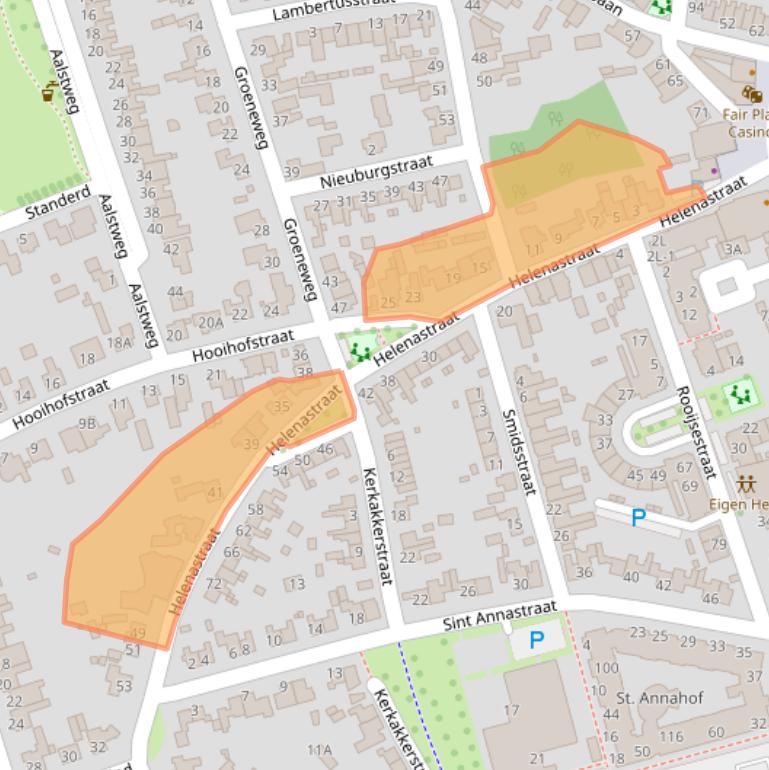 Kaart van postcodegebied 5401AJ.