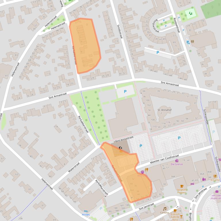 Kaart van postcodegebied 5401AX.