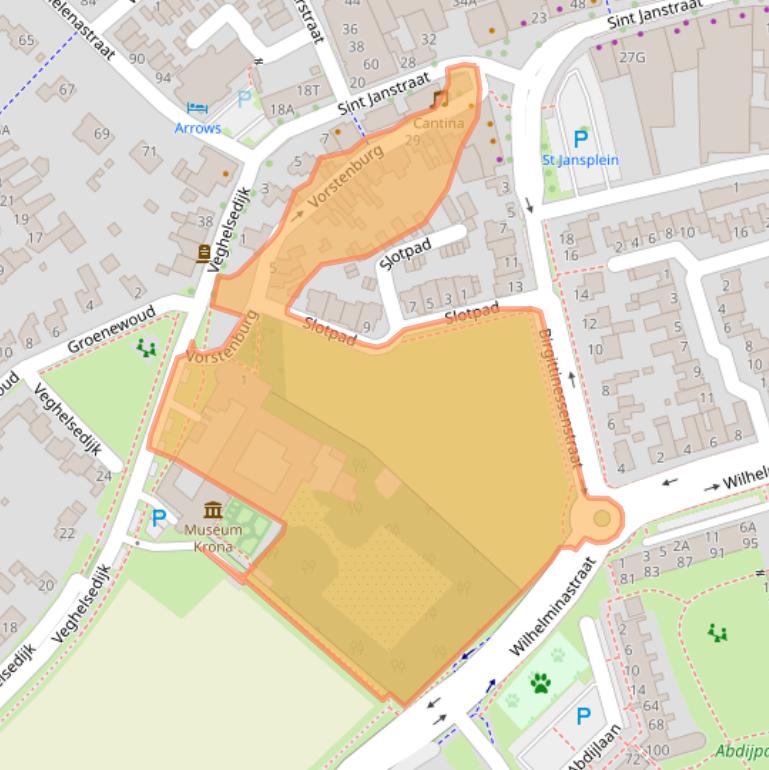 Kaart van postcodegebied 5401AZ.