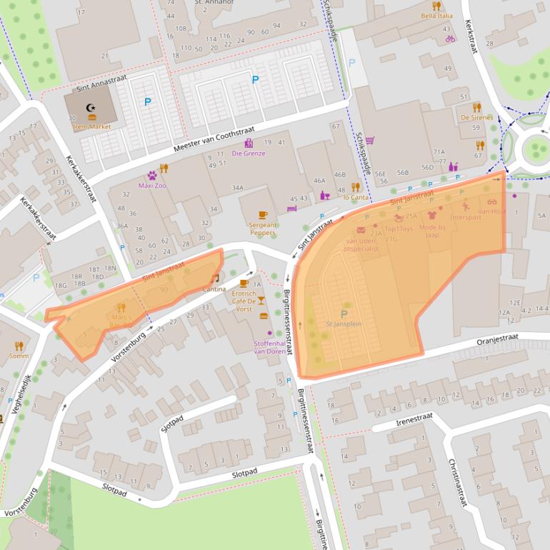 Kaart van postcodegebied 5401BA.