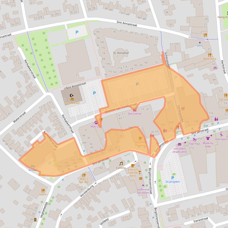 Kaart van postcodegebied 5401BB.