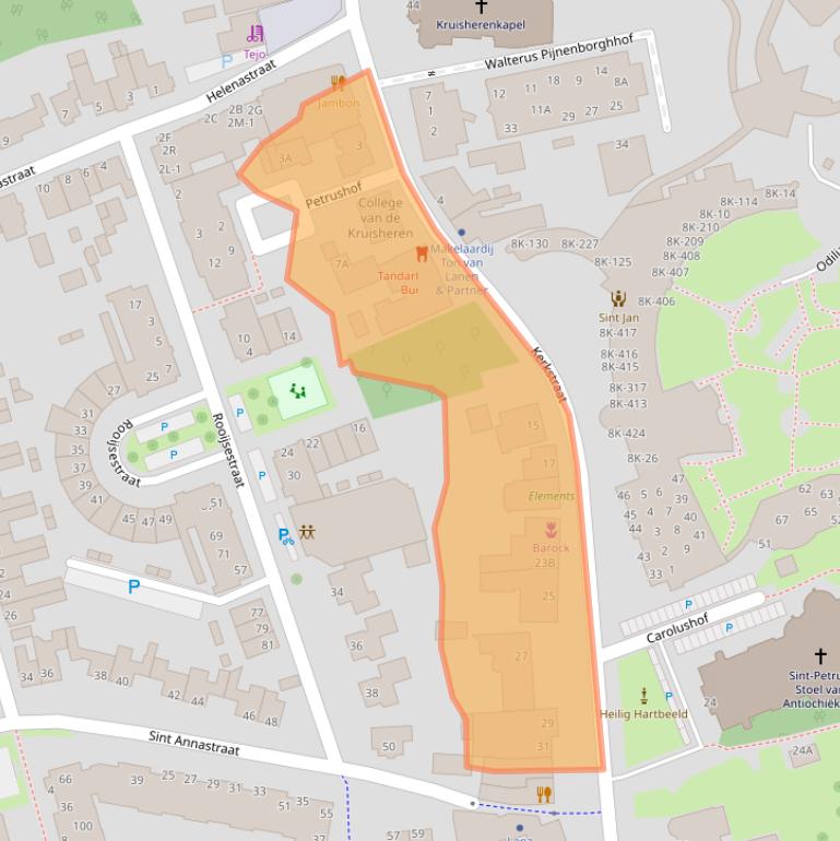 Kaart van postcodegebied 5401BC.