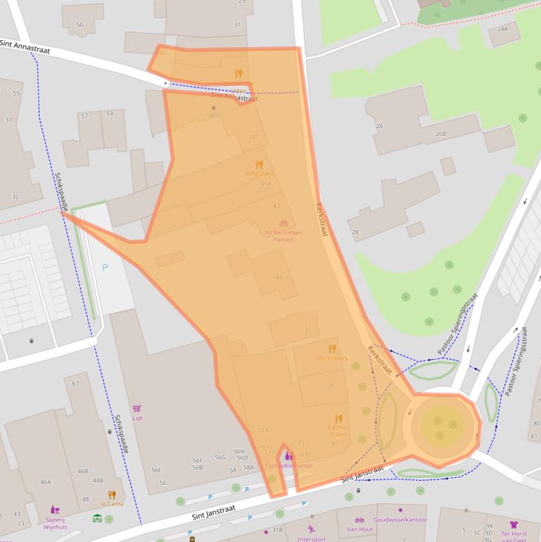 Kaart van postcodegebied 5401BD.