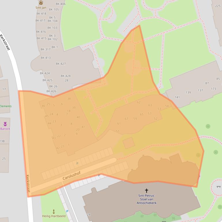 Kaart van postcodegebied 5401BJ.