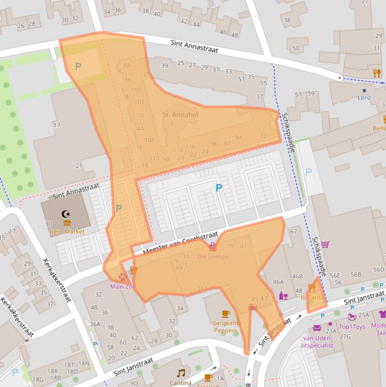 Kaart van postcodegebied 5401BK.