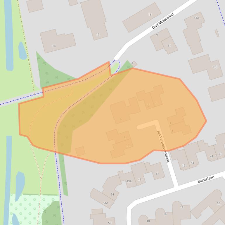 Kaart van postcodegebied 5401BT.