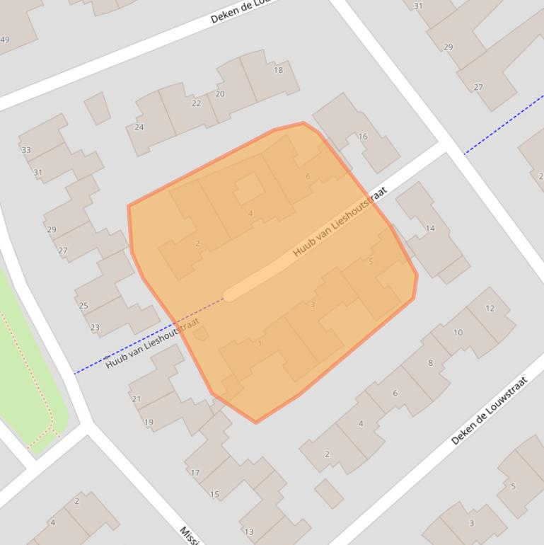 Kaart van postcodegebied 5401BV.