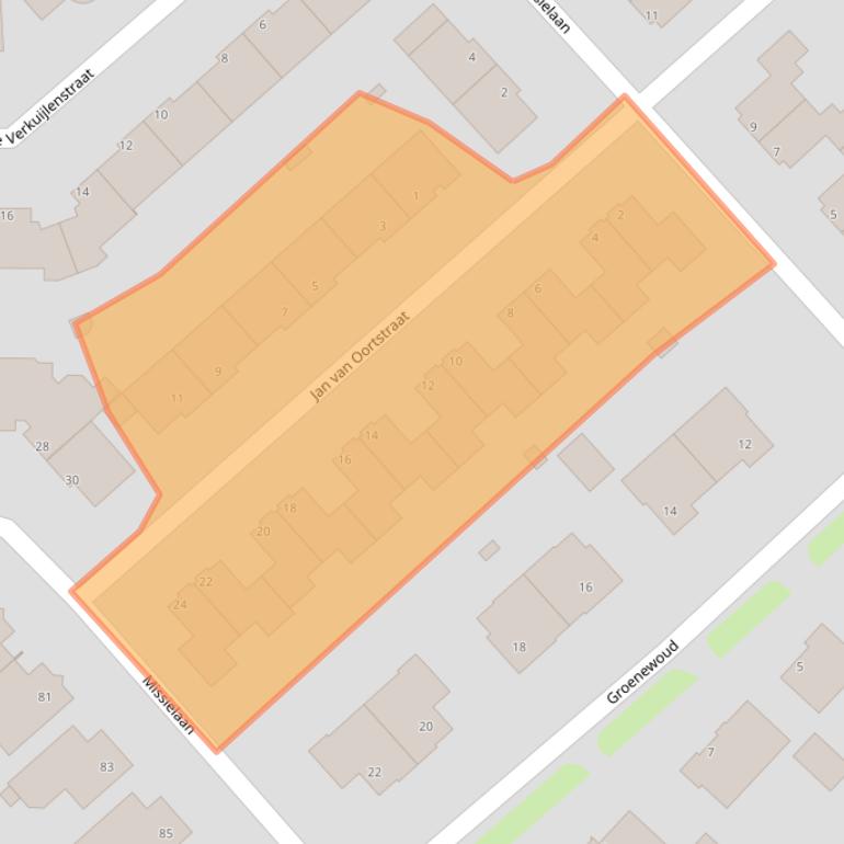 Kaart van postcodegebied 5401BW.