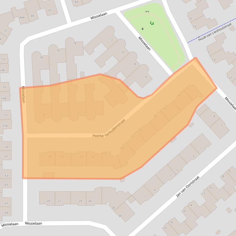 Kaart van postcodegebied 5401BZ.