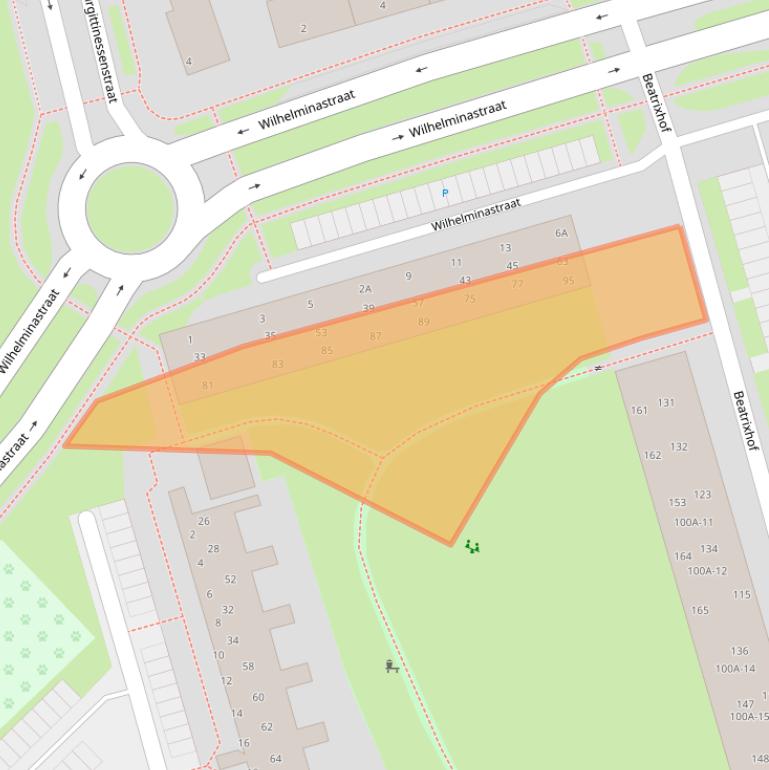 Kaart van postcodegebied 5401CD.