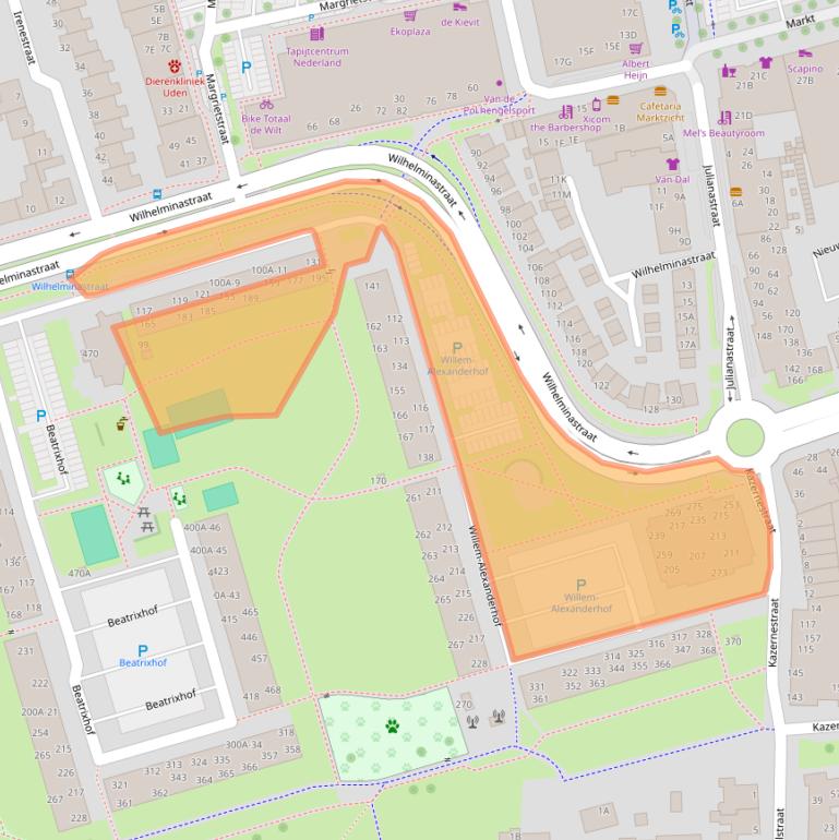 Kaart van postcodegebied 5401CG.