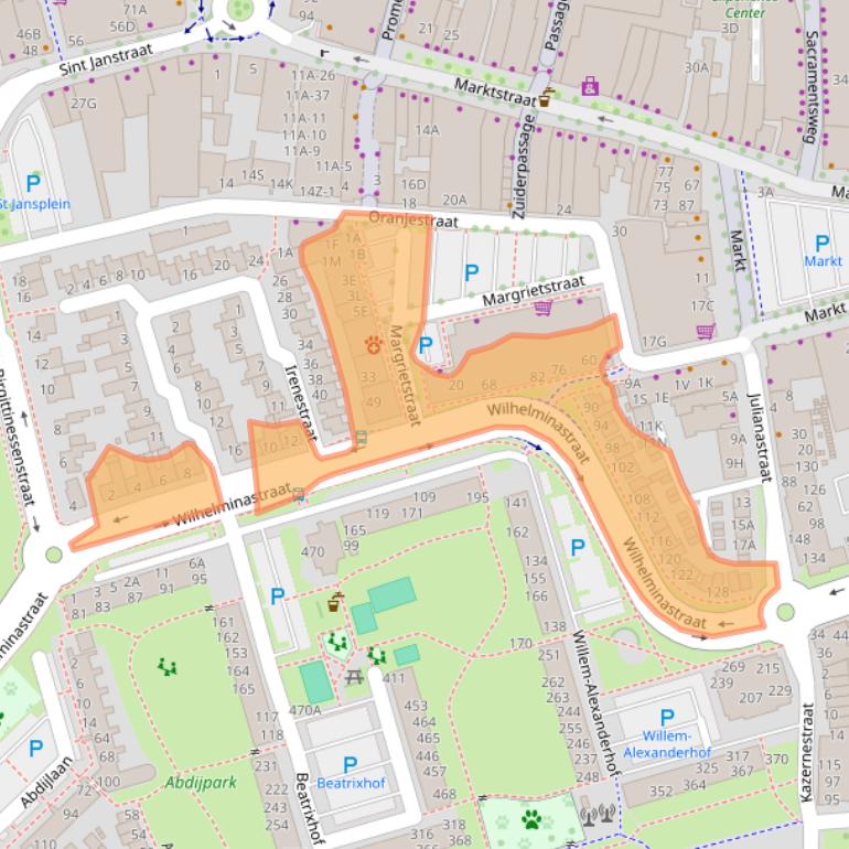 Kaart van postcodegebied 5401CH.