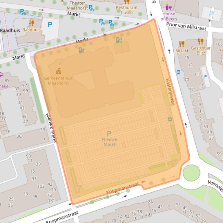 Kaart van postcodegebied 5401EJ.