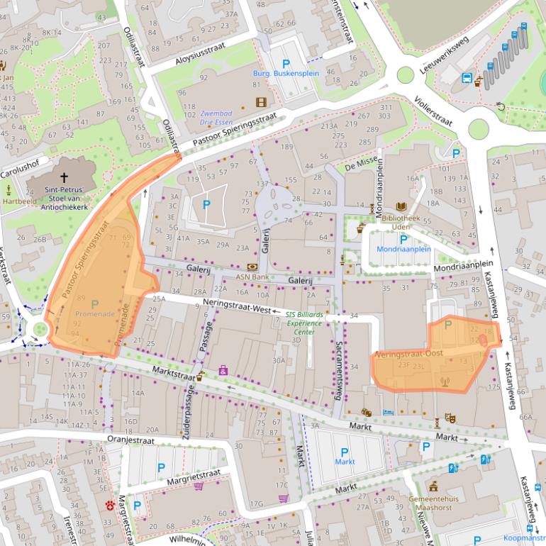 Kaart van postcodegebied 5401GM.