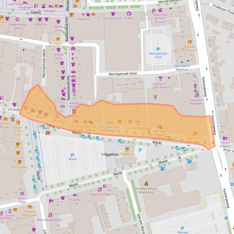 Kaart van postcodegebied 5401GP.