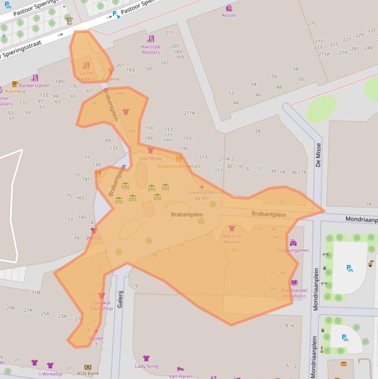 Kaart van postcodegebied 5401GS.