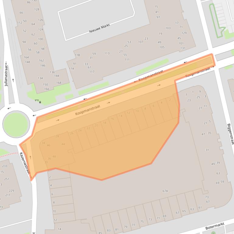 Kaart van postcodegebied 5401GX.