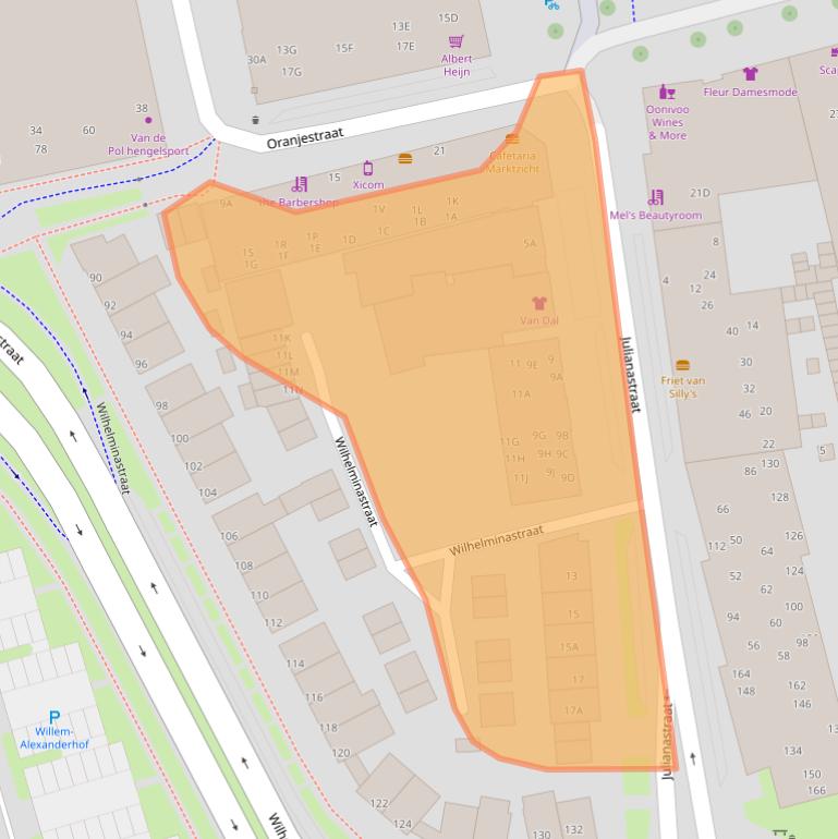 Kaart van postcodegebied 5401HC.