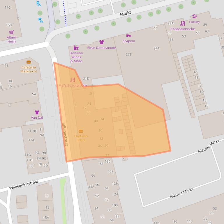 Kaart van postcodegebied 5401HD.