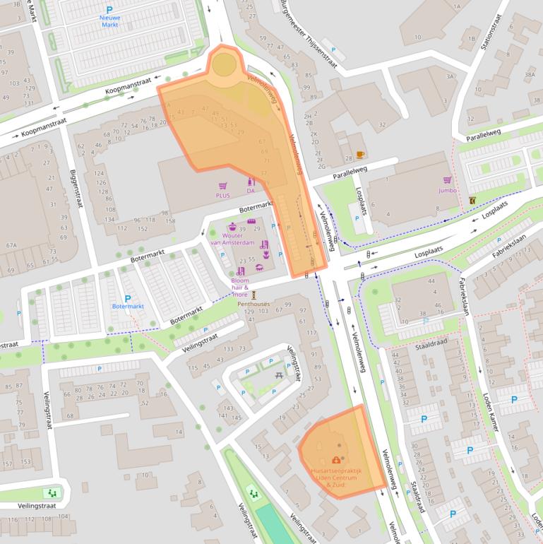 Kaart van postcodegebied 5401HL.