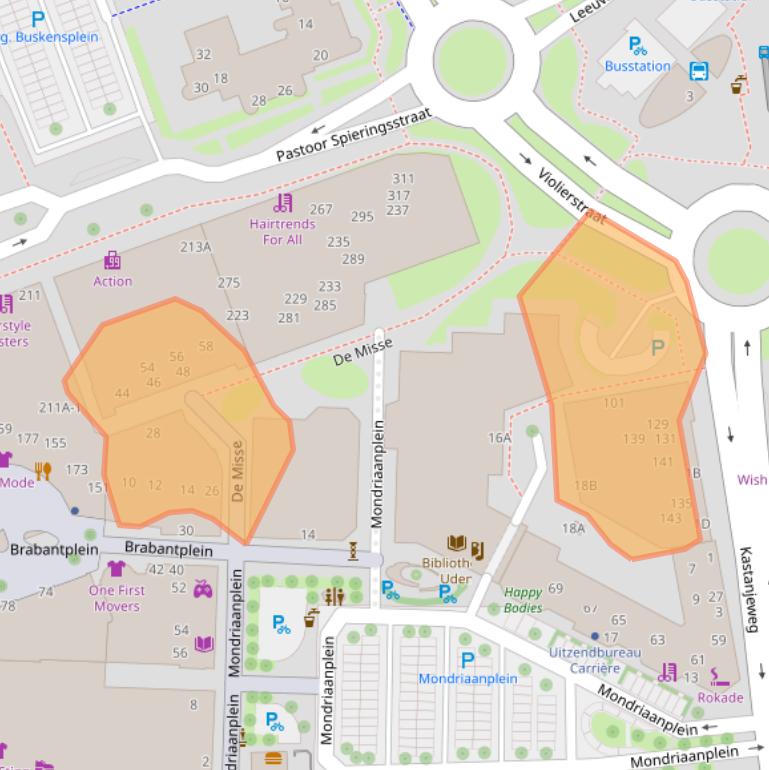 Kaart van postcodegebied 5401HT.