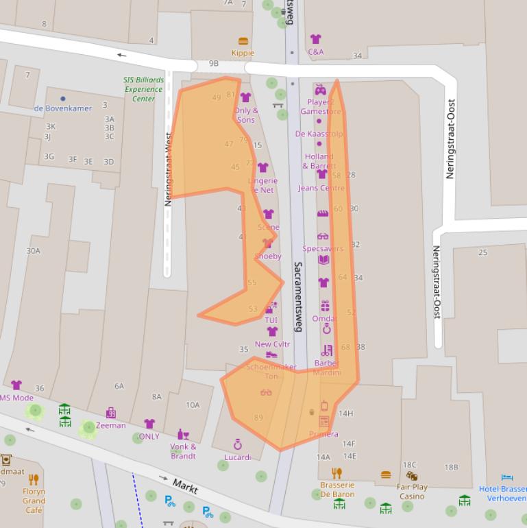 Kaart van postcodegebied 5401HZ.
