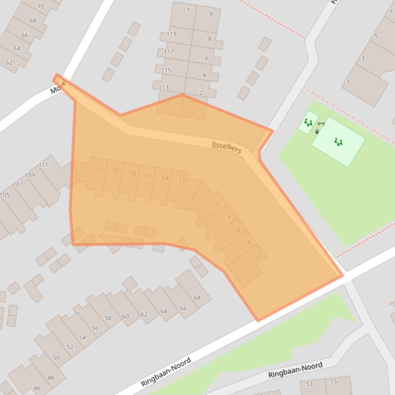 Kaart van postcodegebied 5401KW.