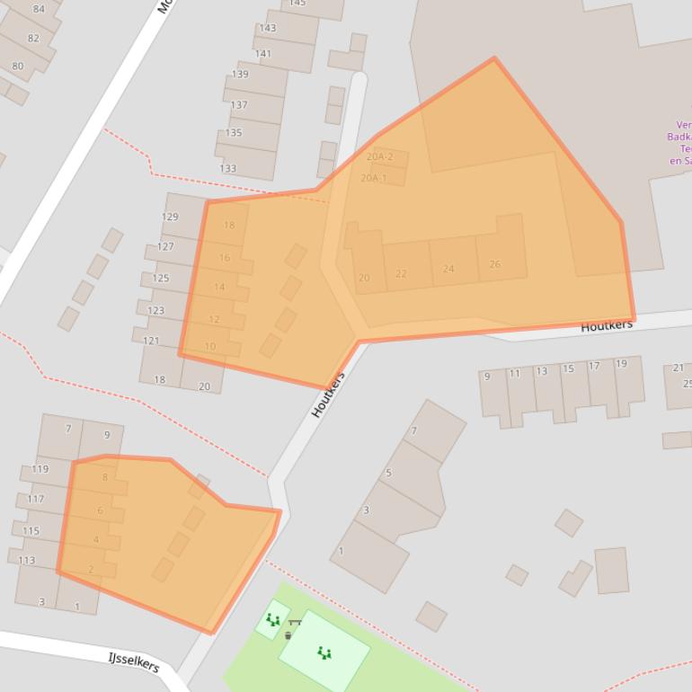 Kaart van postcodegebied 5401KX.