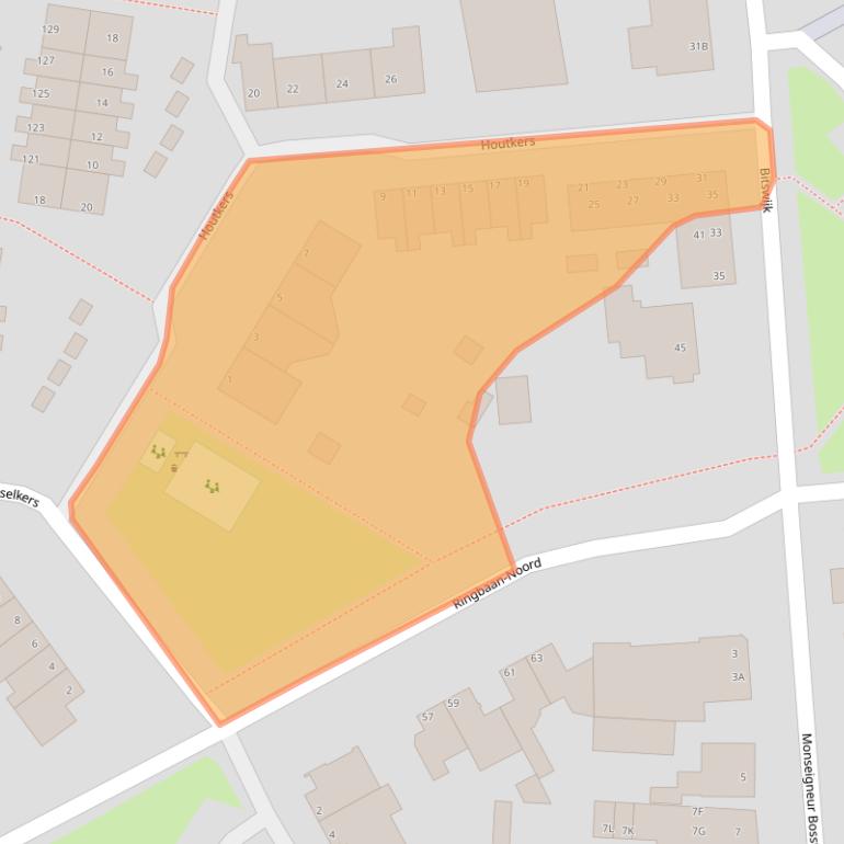 Kaart van postcodegebied 5401KZ.