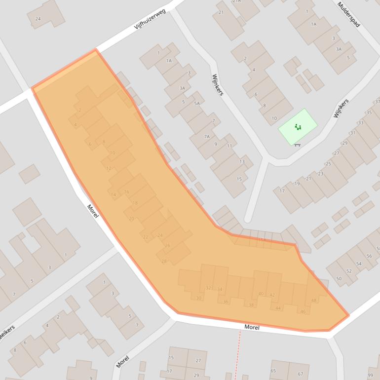 Kaart van postcodegebied 5401LD.