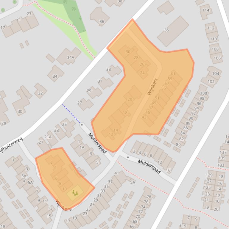 Kaart van postcodegebied 5401LK.