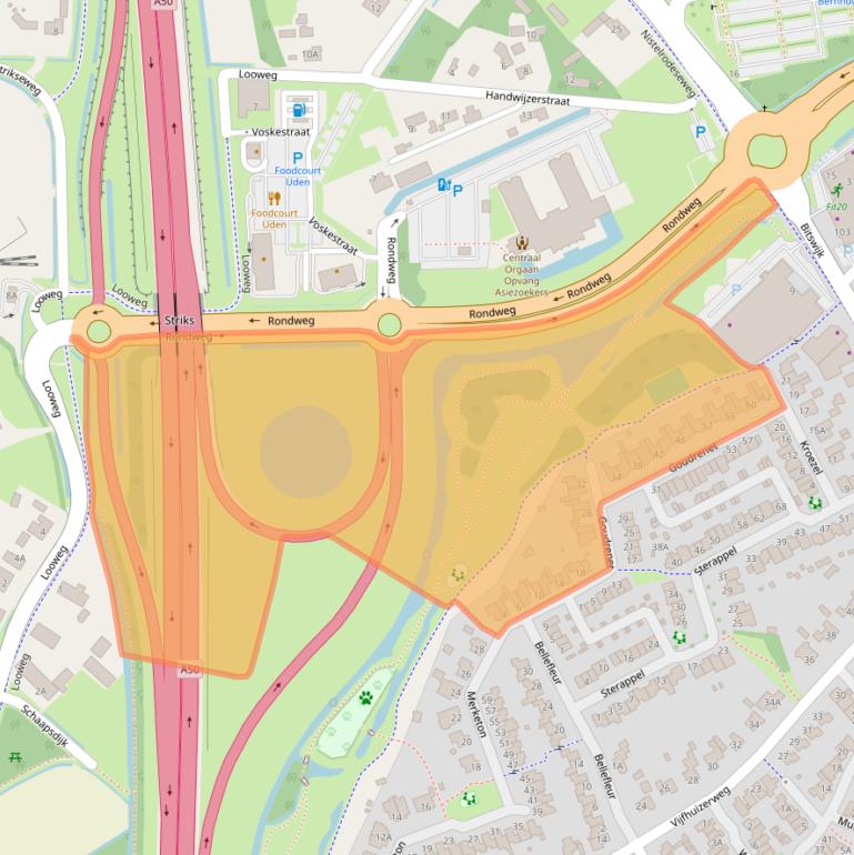 Kaart van postcodegebied 5401LZ.