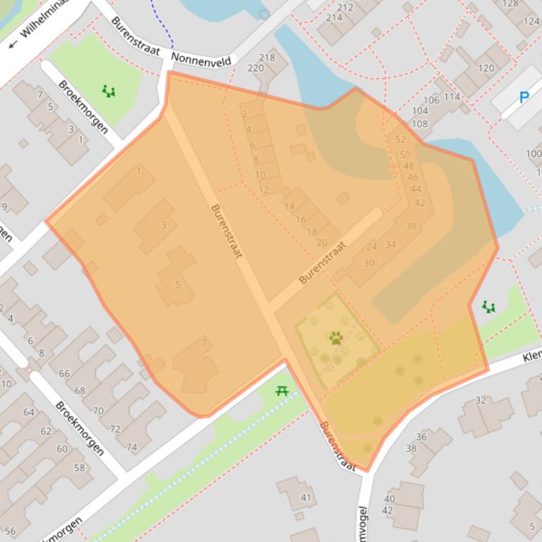 Kaart van postcodegebied 5401NA.