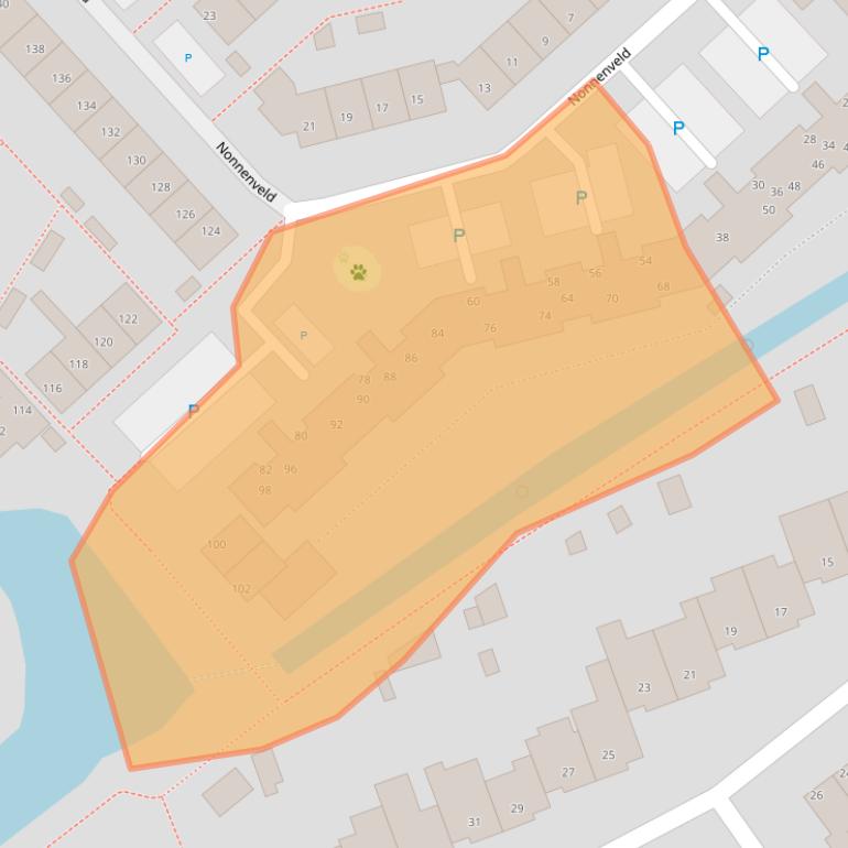 Kaart van postcodegebied 5401NG.