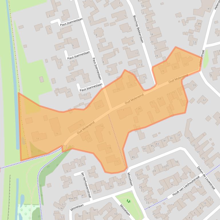 Kaart van postcodegebied 5401PA.