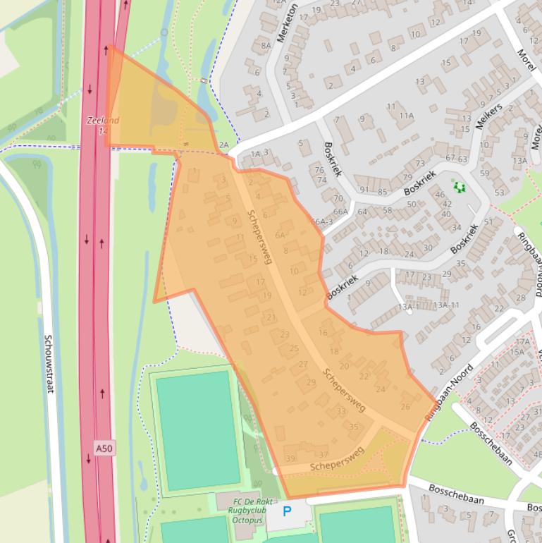 Kaart van postcodegebied 5401PD.