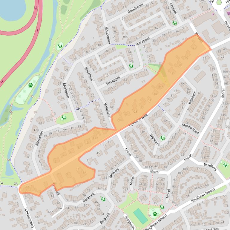 Kaart van postcodegebied 5401PE.