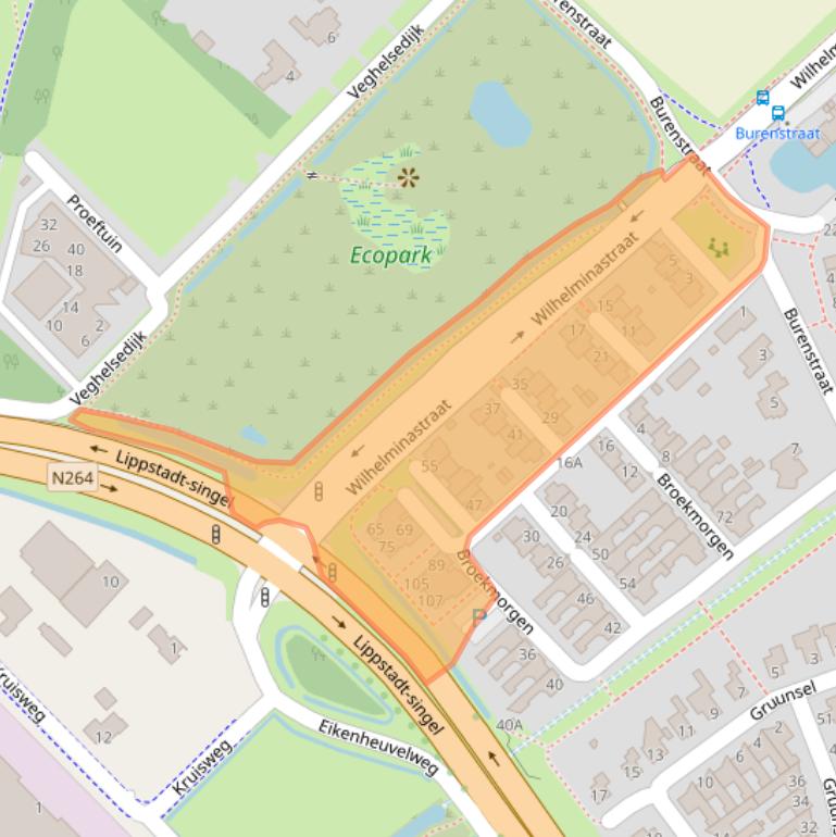 Kaart van postcodegebied 5401PJ.