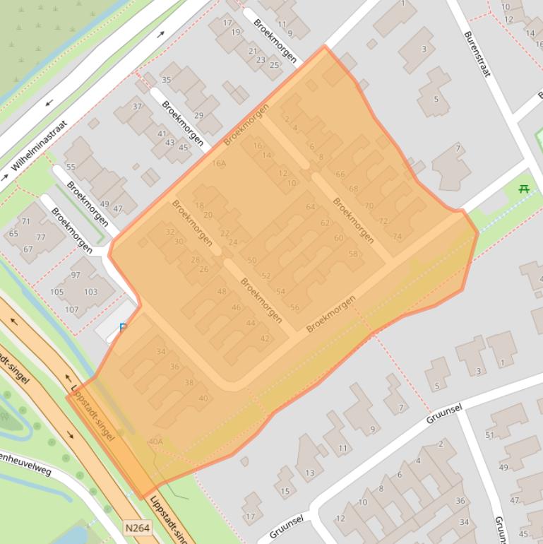Kaart van postcodegebied 5401PK.