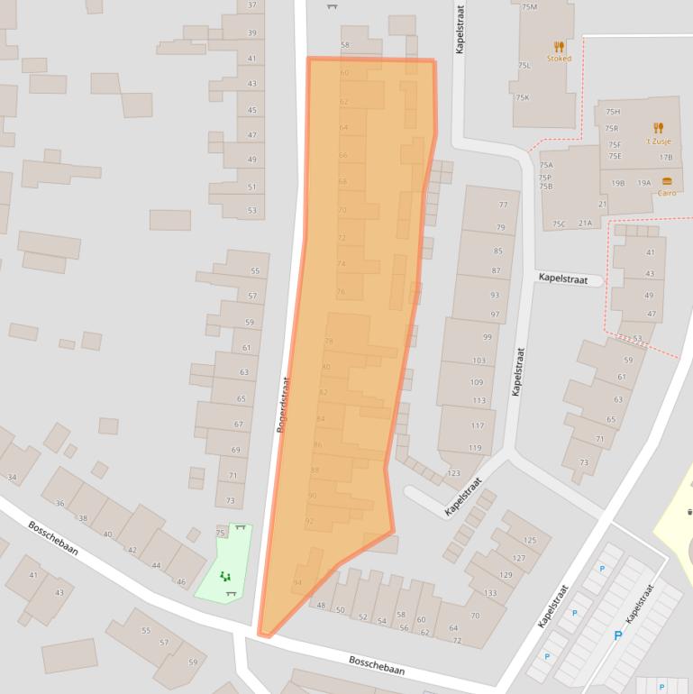 Kaart van postcodegebied 5401ZK.