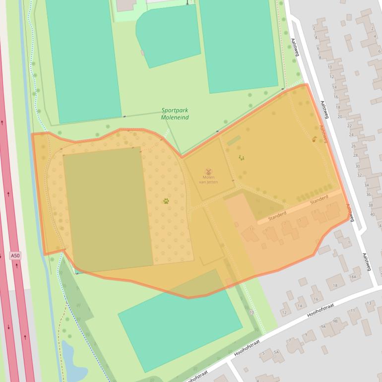 Kaart van postcodegebied 5401ZV.