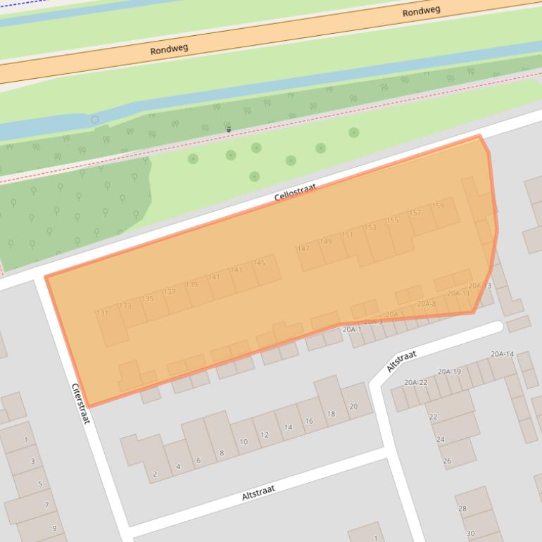 Kaart van postcodegebied 5402AD.