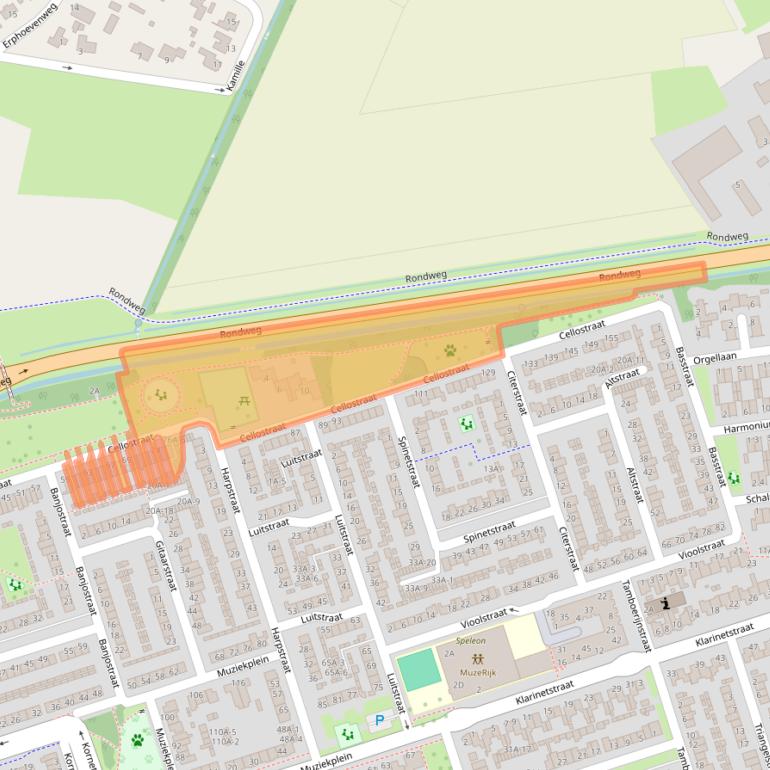 Kaart van postcodegebied 5402AE.