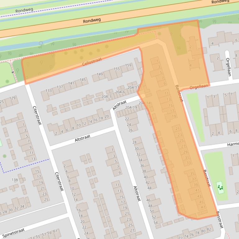 Kaart van postcodegebied 5402AG.