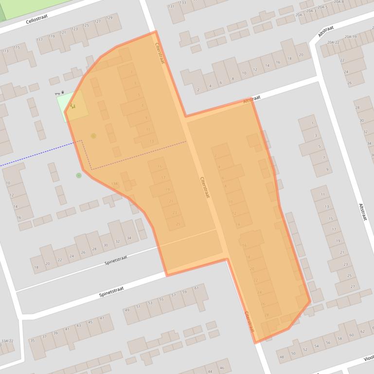 Kaart van postcodegebied 5402AH.