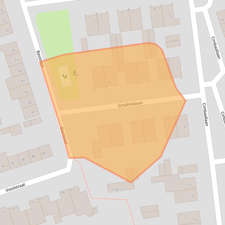 Kaart van postcodegebied 5402BB.