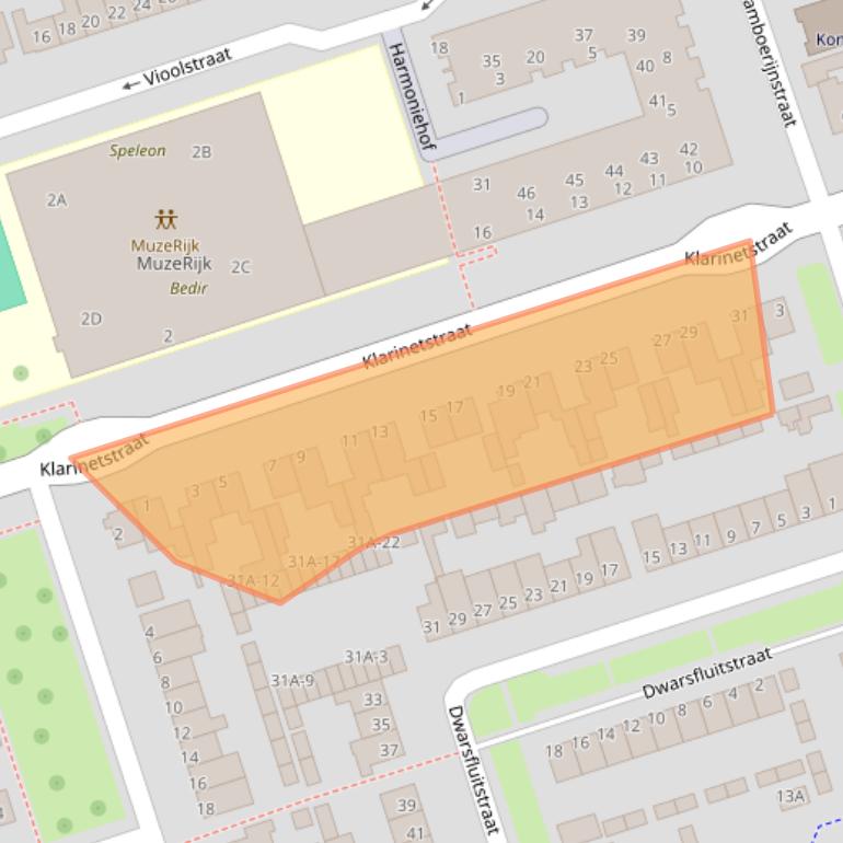 Kaart van postcodegebied 5402BC.