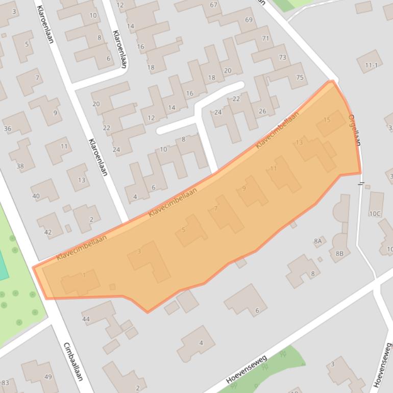 Kaart van postcodegebied 5402BG.