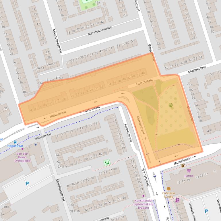 Kaart van postcodegebied 5402CC.